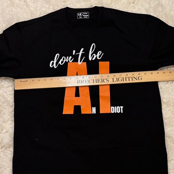 Black and Orange Graphic Men's T-Shirt - Picture 4 of 6